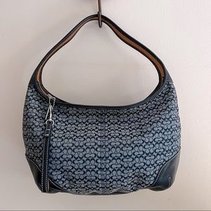 Coach Navy Jacquard Signature Ergo